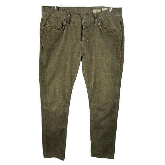 Allsaints Corduroy Pants Iggy Slim Jeans Brown Size 33x32 - Picture 1 of 14